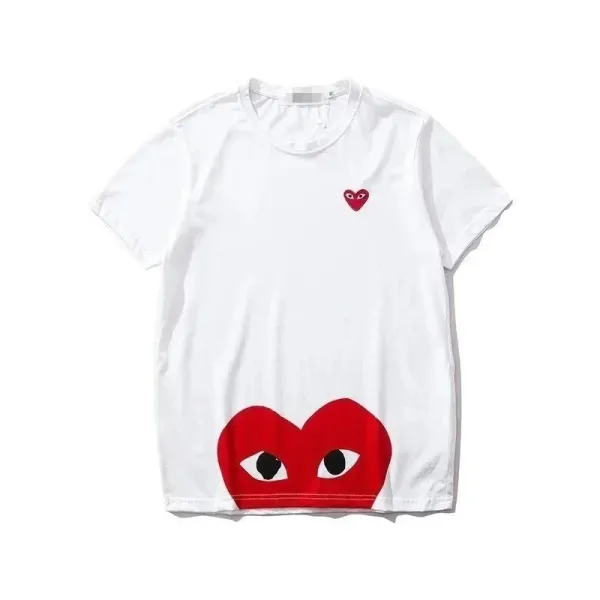 Play Comme des Garçons Heart Eyes White T-Shirt - 1