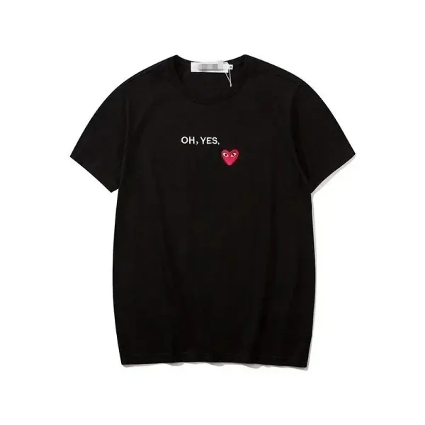 Play Comme des Garçons Oh Yes Heart Black T-Shirt - 1