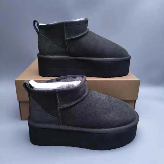 UGG Slippers Suede Slip-On with Braided Trim and Shearling Lining product detail image 4