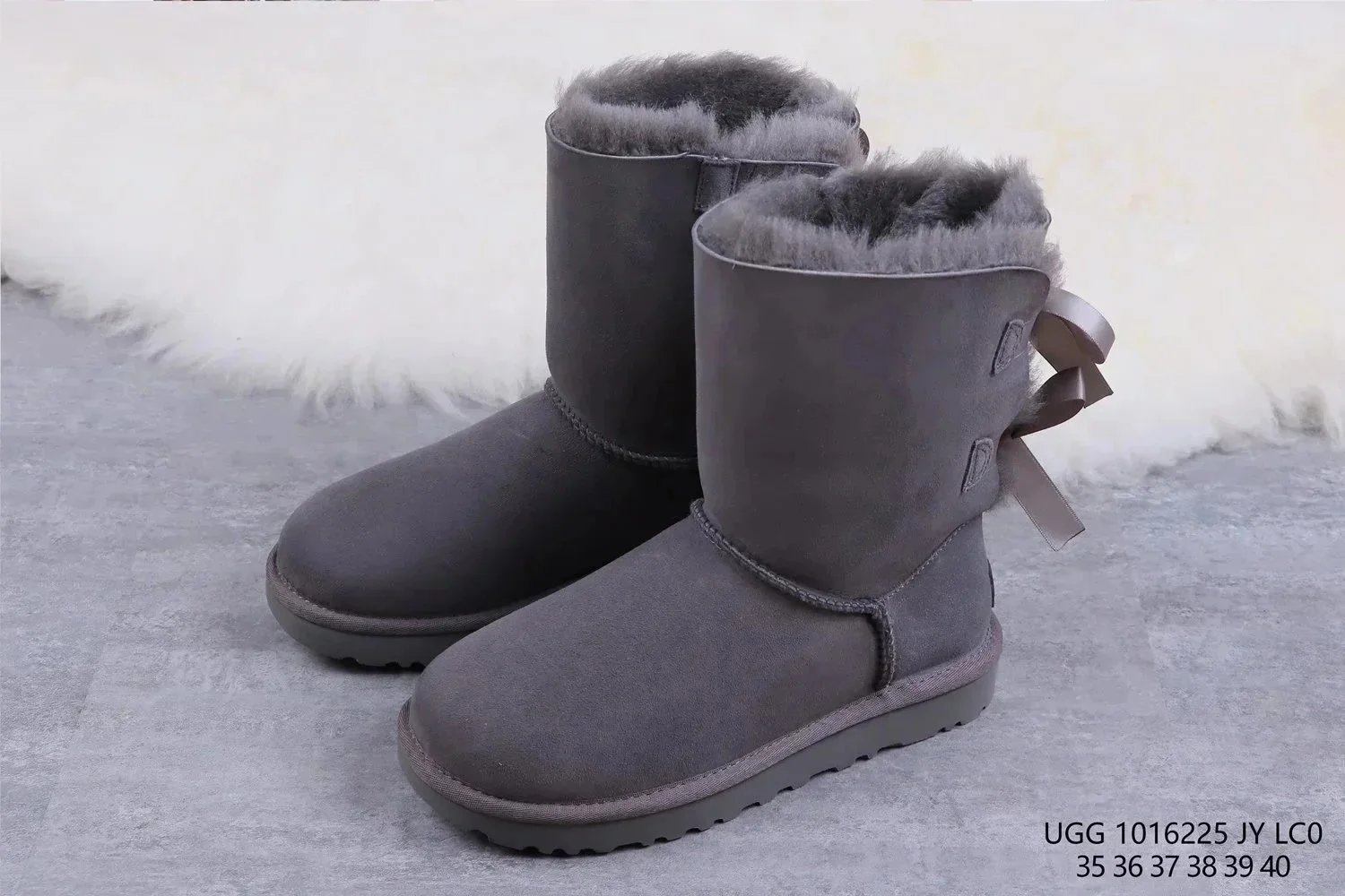 UGG Slippers Suede Slip-On with Braided Trim and Shearling Lining — 38