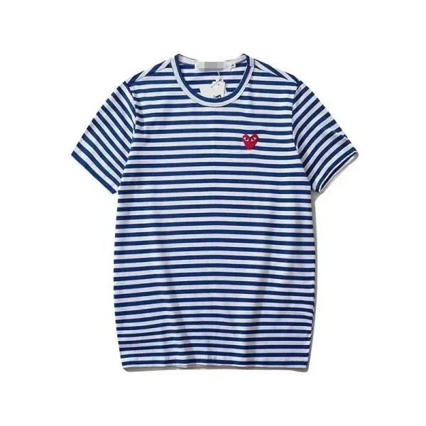 Comme des Garçons Play Red Heart Stripe T-Shirt - 1