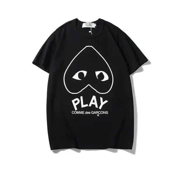 Play Comme des Garçons Heart Eyes Black T-Shirt - 1