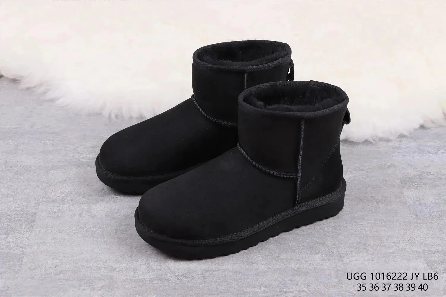 UGG Slippers Suede Slip-On with Braided Trim and Shearling Lining — 24