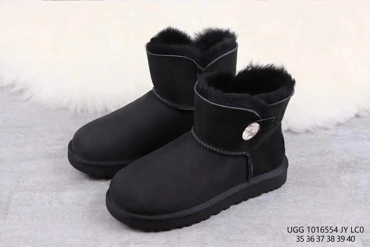 UGG Slippers Suede Slip-On with Braided Trim and Shearling Lining — 31