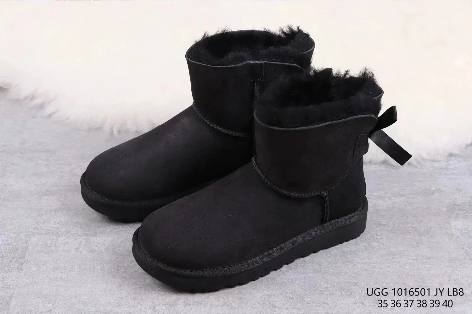 UGG Slippers Suede Slip-On with Braided Trim and Shearling Lining — 37