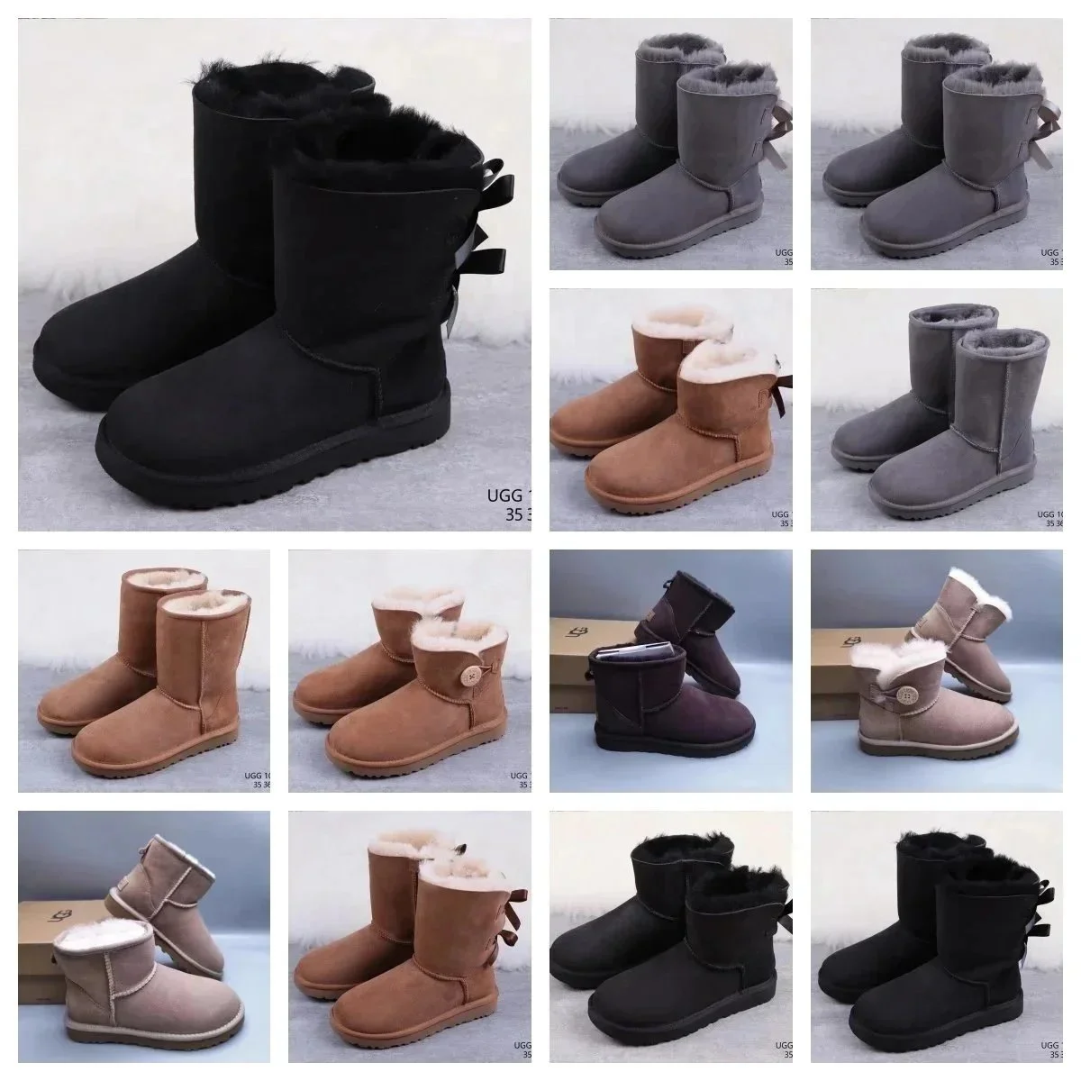 UGG Black Bow Detail