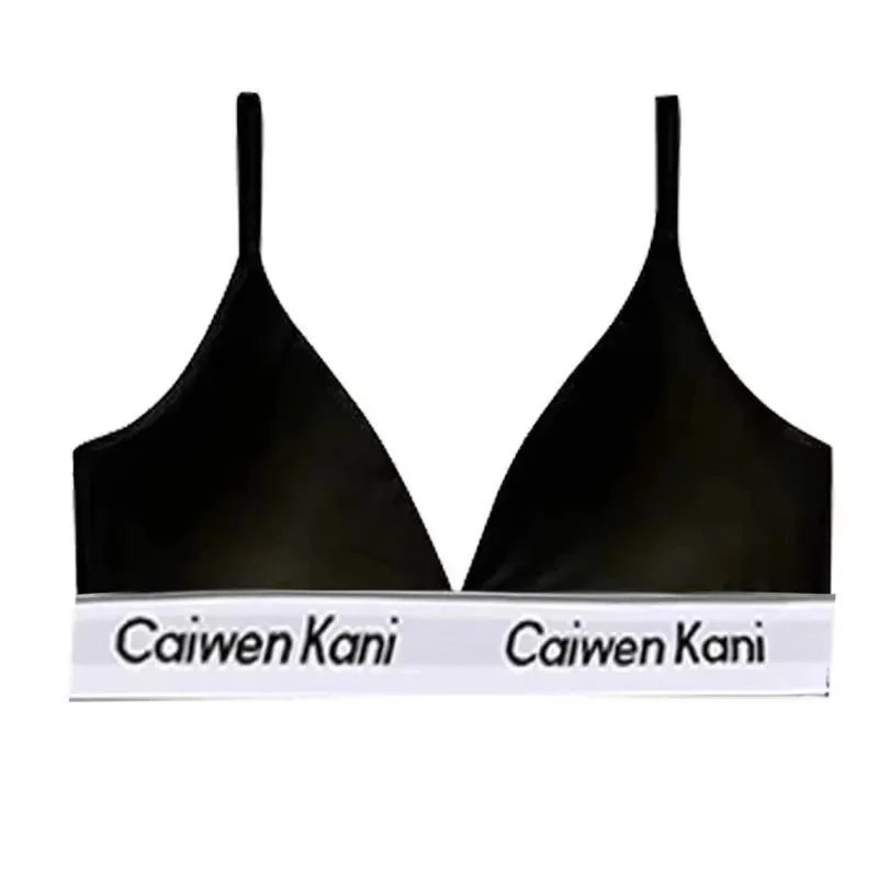 Caiwen Kani Underwear Seamless triangle bra and briefs set — 365 Black Bra