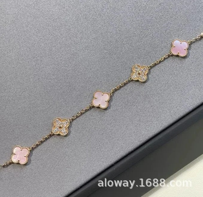 [With diamonds] Rose gold pink shell
