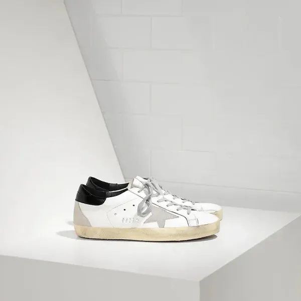 Golden Goose Superstar Glitter Silver Sneakers - 9