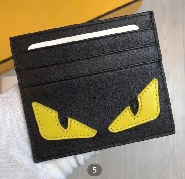 Fendi Monster Eyes Card Holder Black Yellow - 1