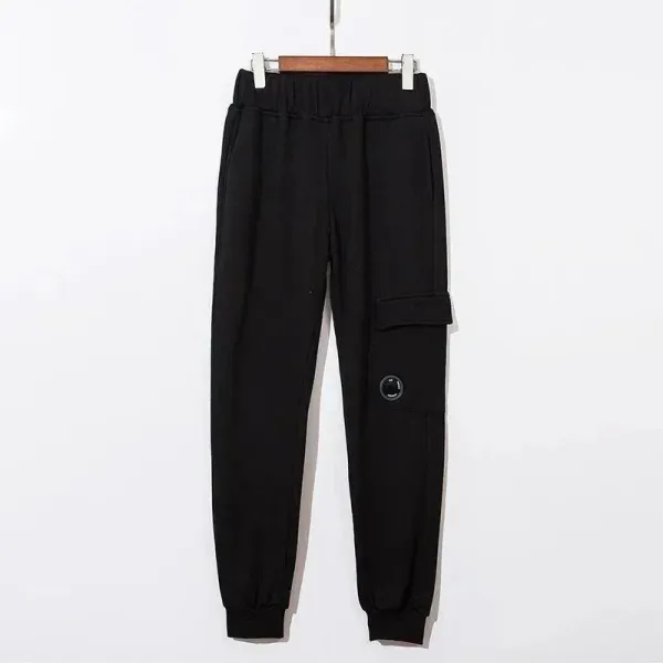 Black Cargo Jogger Pants with Utility Pocket - 1