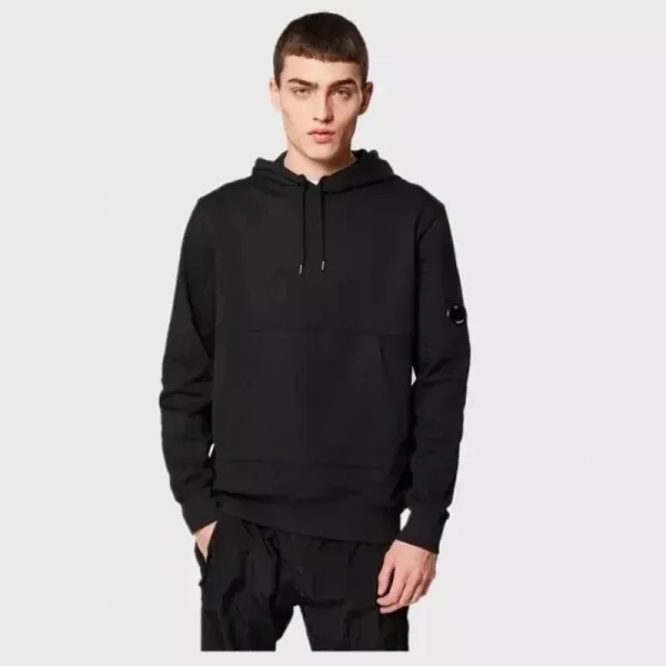 Black Utility Sweatpants with Zippered Pocket and Circular Patch - 6