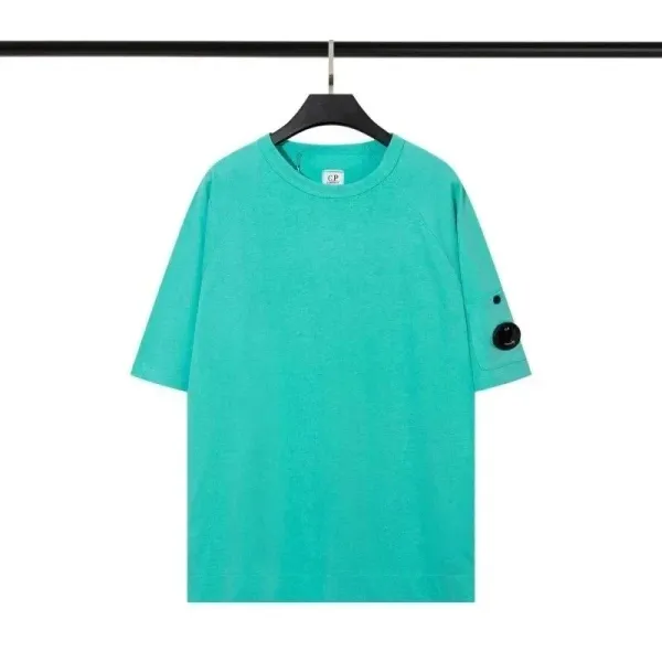 C.P. Company T-Shirt in Turquoise with Lens Detail - 1