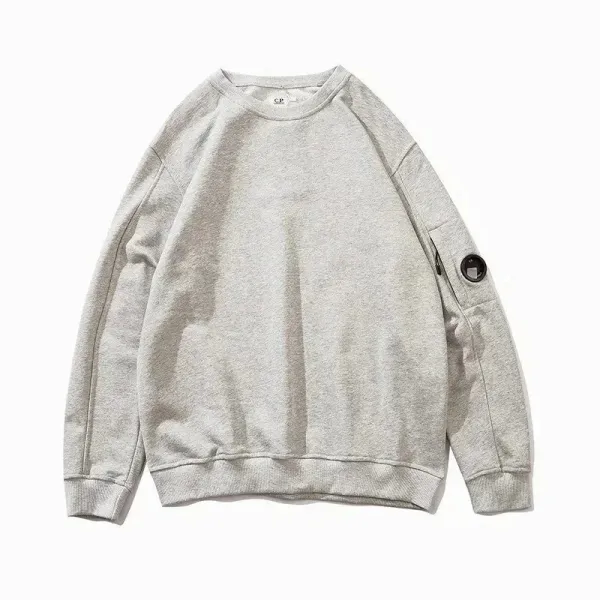 C.P. Company Goggle Sweatshirt Heather Gray Hoodie - 1