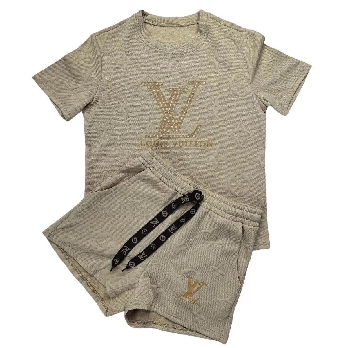 Unbranded Matching Sets Children's ringer T-shirt and shorts set with embroidered graffiti graphic — 10 days until pre-sale -02
