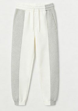 Other Sweatpants Spliced Paneled White Light Grey