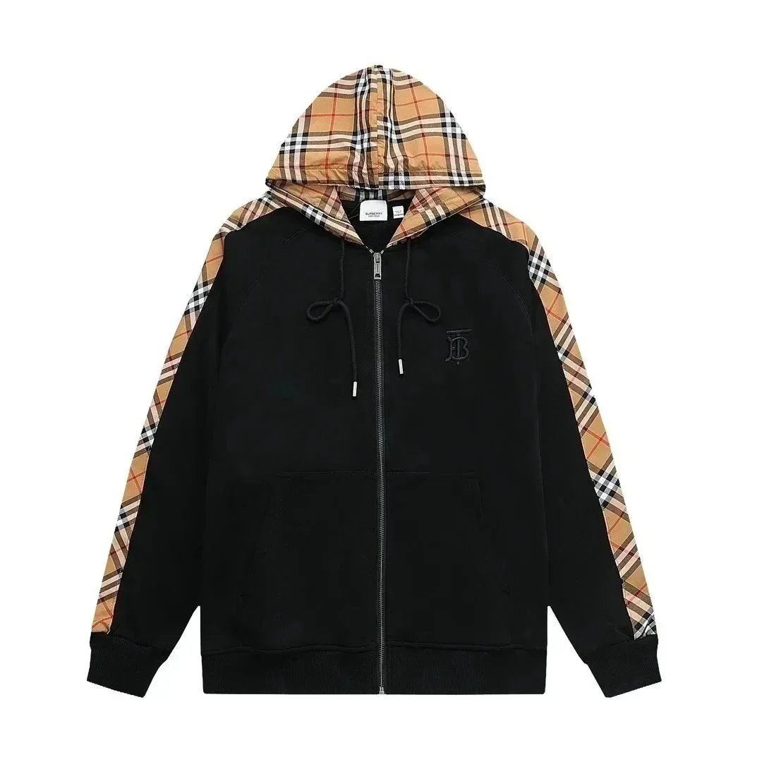 Burberry Hoodies & Sweatshirts Zip-Up Hooded Sweatshirt with Check Hood Lining image 13