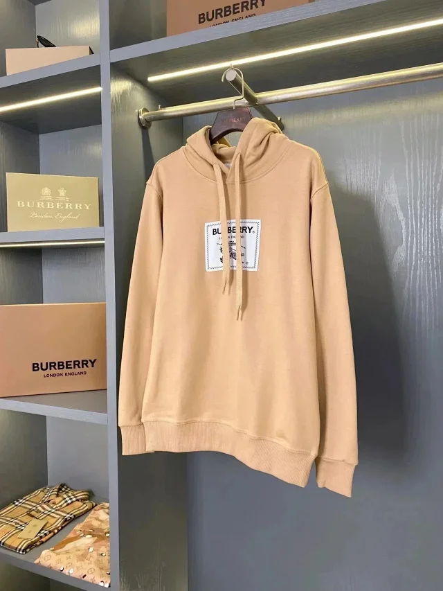 Burberry Hoodies & Sweatshirts Zip-Up Hooded Sweatshirt with Check Hood Lining product detail image 4
