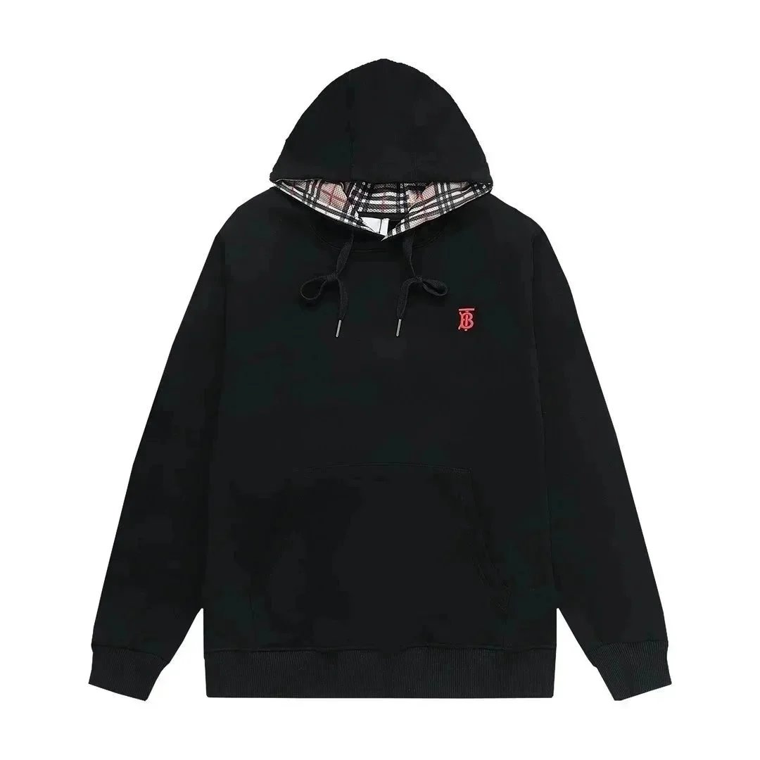 Burberry Hoodies & Sweatshirts Zip-Up Hooded Sweatshirt with Check Hood Lining — 14