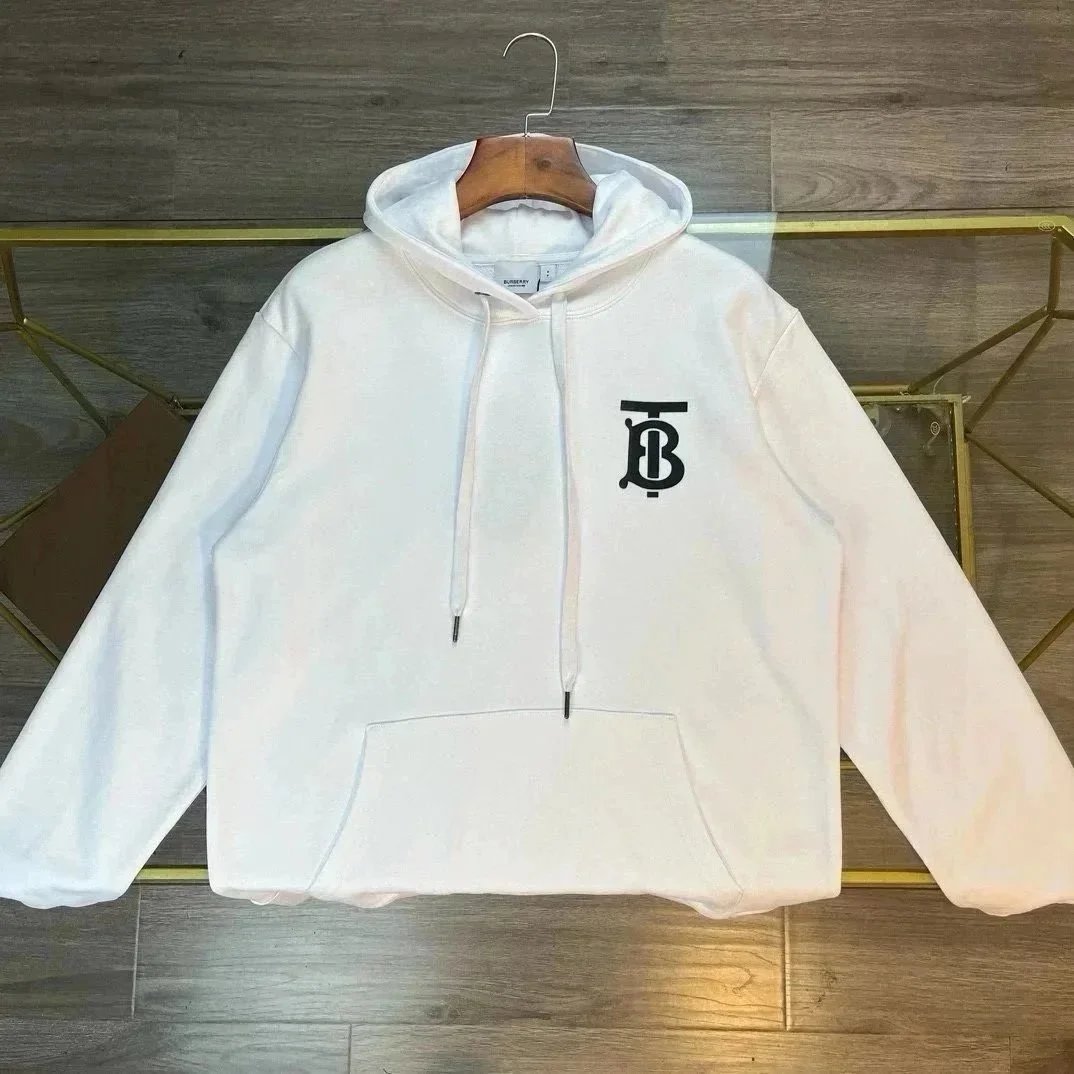 Burberry Hoodies & Sweatshirts Zip-Up Hooded Sweatshirt with Check Hood Lining — 37