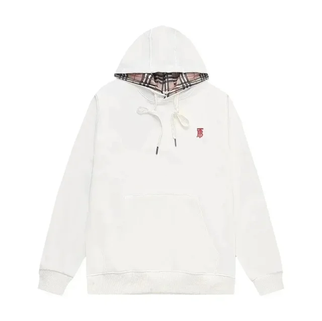 Burberry Hoodies & Sweatshirts Zip-Up Hooded Sweatshirt with Check Hood Lining product detail image 6