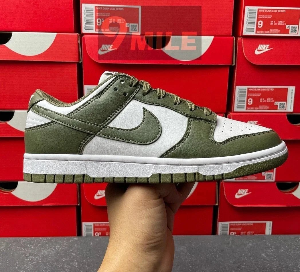 Nike Dunk Low Retro Brown and White Sneakers - 10