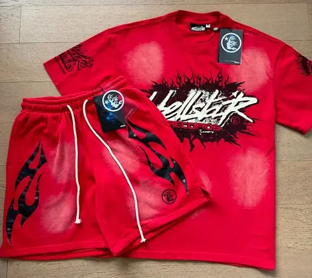 Hellstar Matching Sets Graphic T-Shirt and Drawstring Shorts Set product detail image 2
