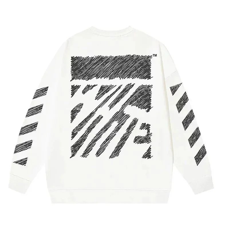 Off-White Painted Arrow Gray Hoodie - 8