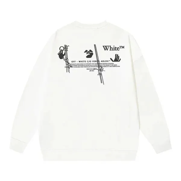 Off-White White C / O Virgil Abloh Graphic Print Hoodie - 1