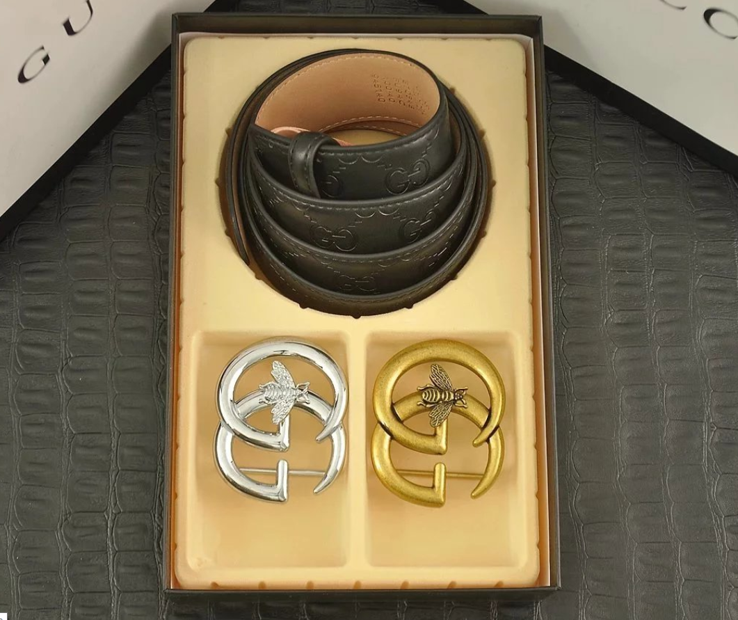 Louis Vuitton Damier Graphite Belt with Gold-Tone LV Buckle - 12
