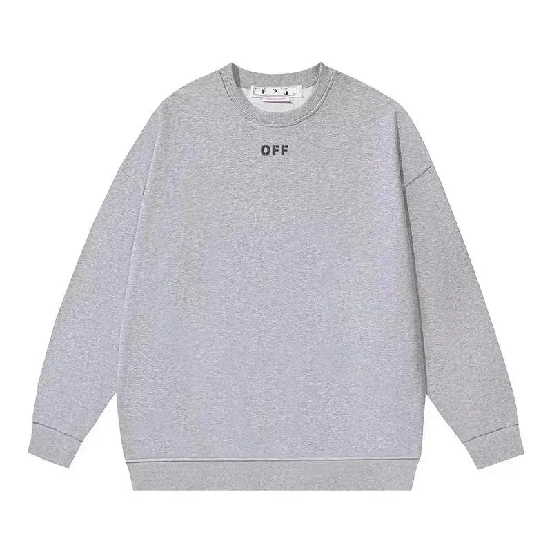 Off-White OFF Logo Crewneck Sweatshirt Gray