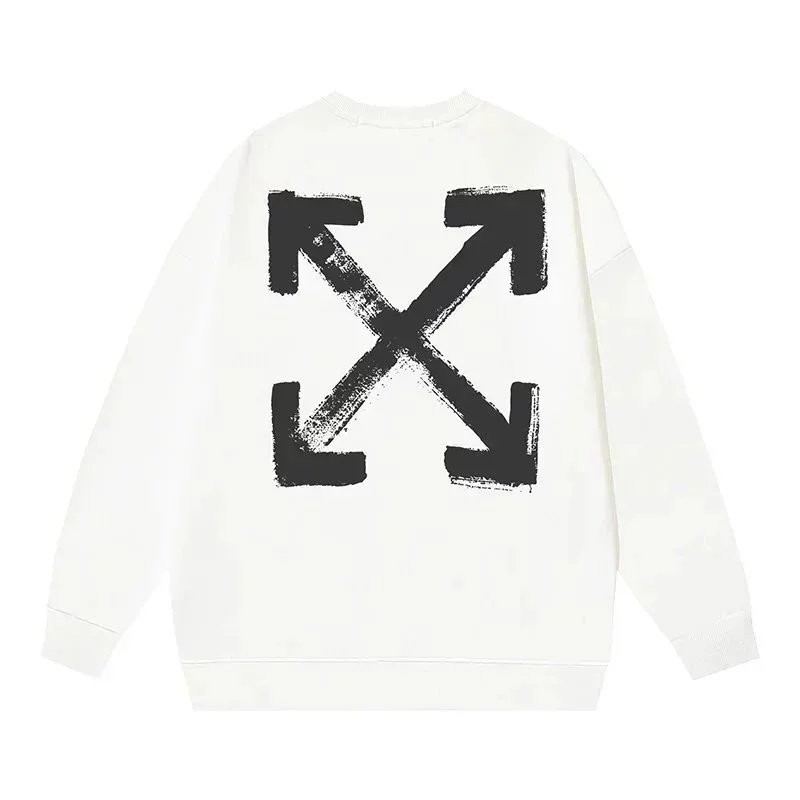 Off-White Painted Arrow Gray Hoodie - 10