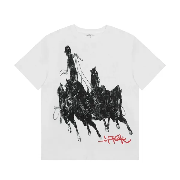 Hypnotic Four Horses White T-Shirt - 1