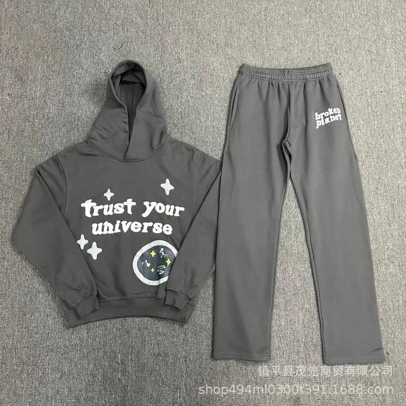 Broken Planet Space Trails Graphic Hoodie Black - 19