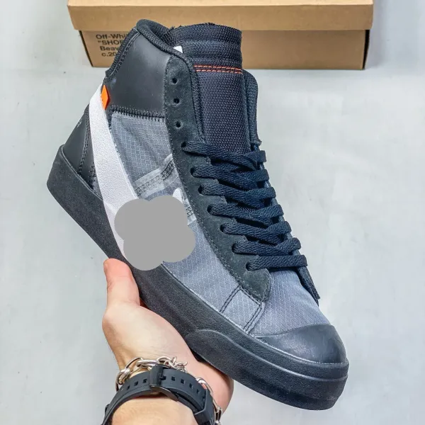 Off-White x Nike Blazer Mid 'The Ten' Black/Gray Sneakers - 1