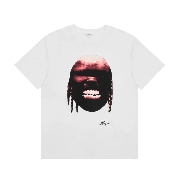 Hood by Air x Travis Scott Face Print White T-Shirt - 1