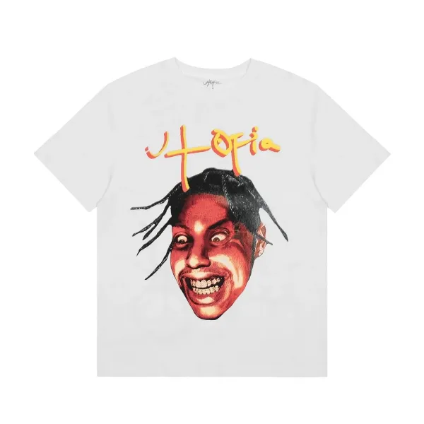 Utopia x Travis Scott Utopia Graphic T-Shirt White - 1