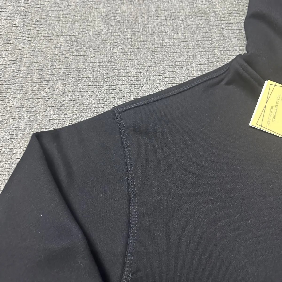 Design Oval Logo Zip-Up Hoodie Black - 5