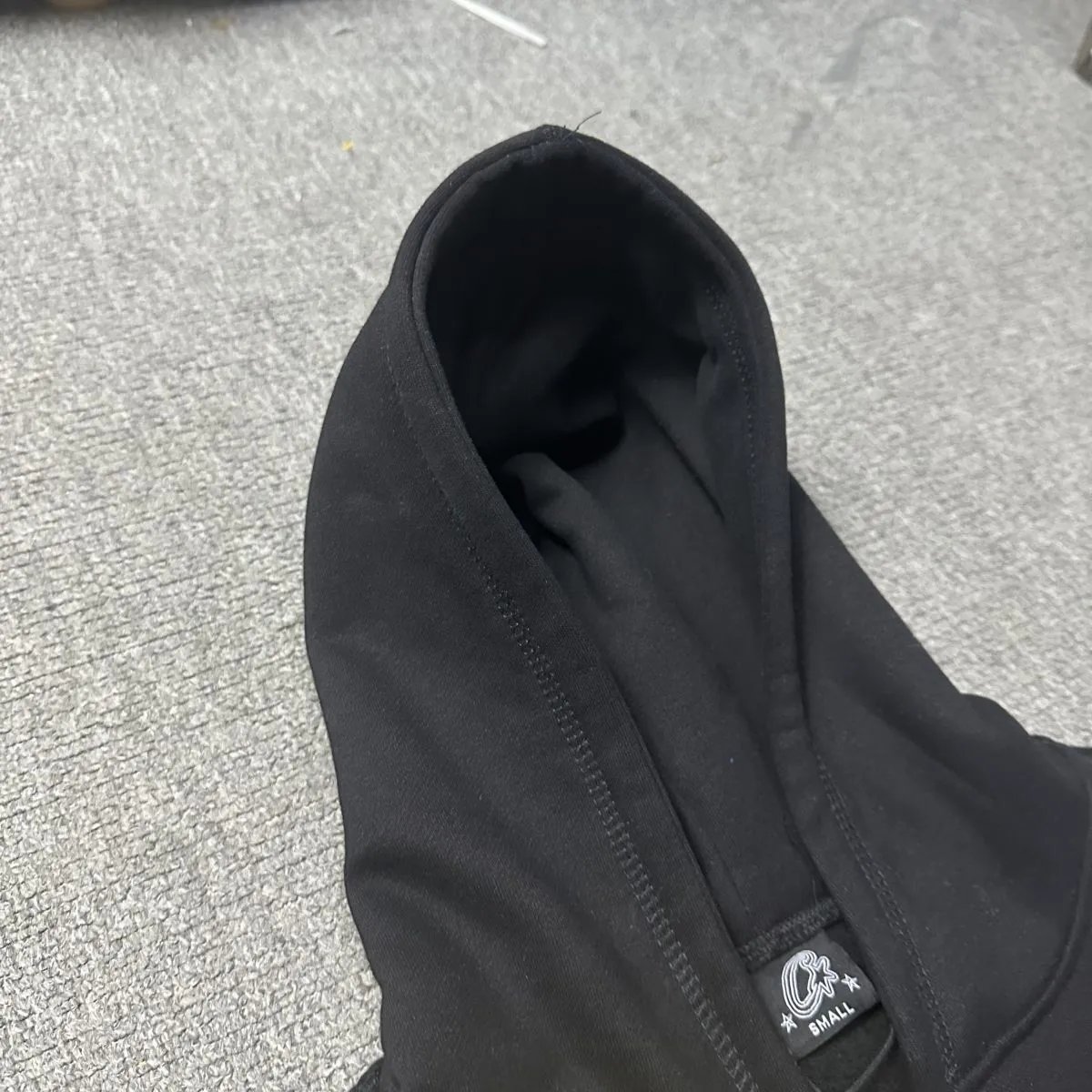 Design Oval Logo Zip-Up Hoodie Black - 17