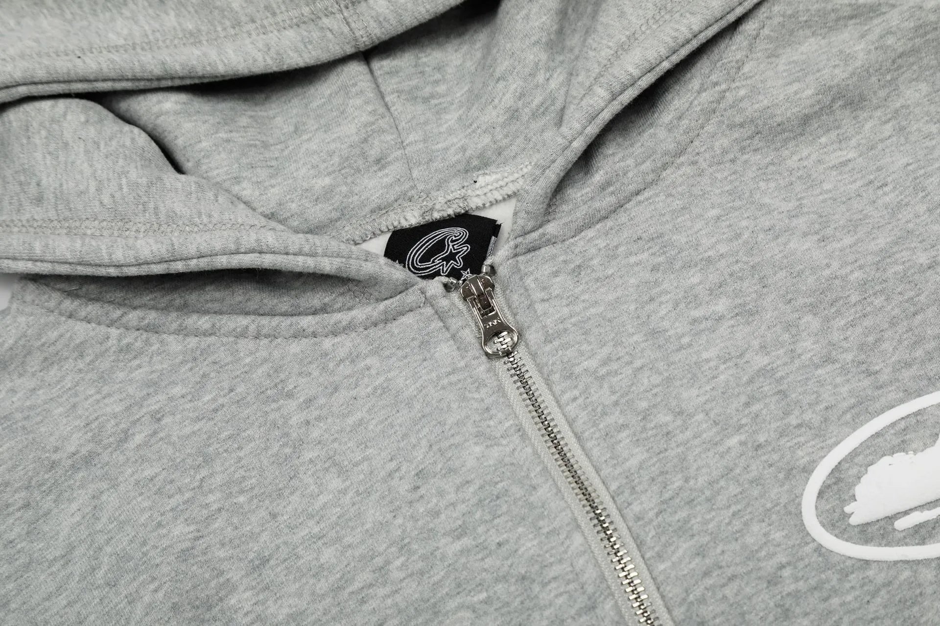 Design Oval Logo Zip-Up Hoodie Black - 35