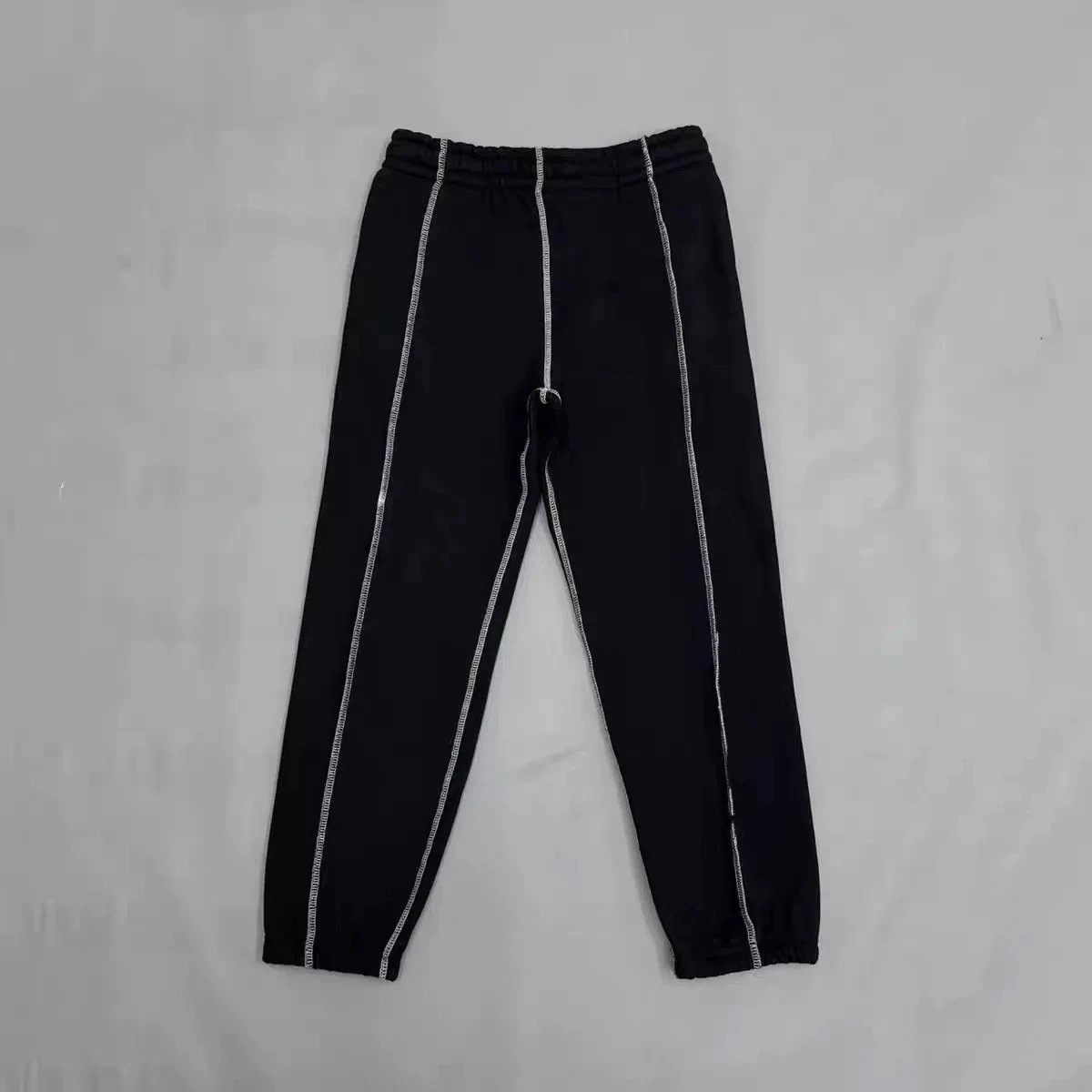 Contrast Stitch Pants / Black
