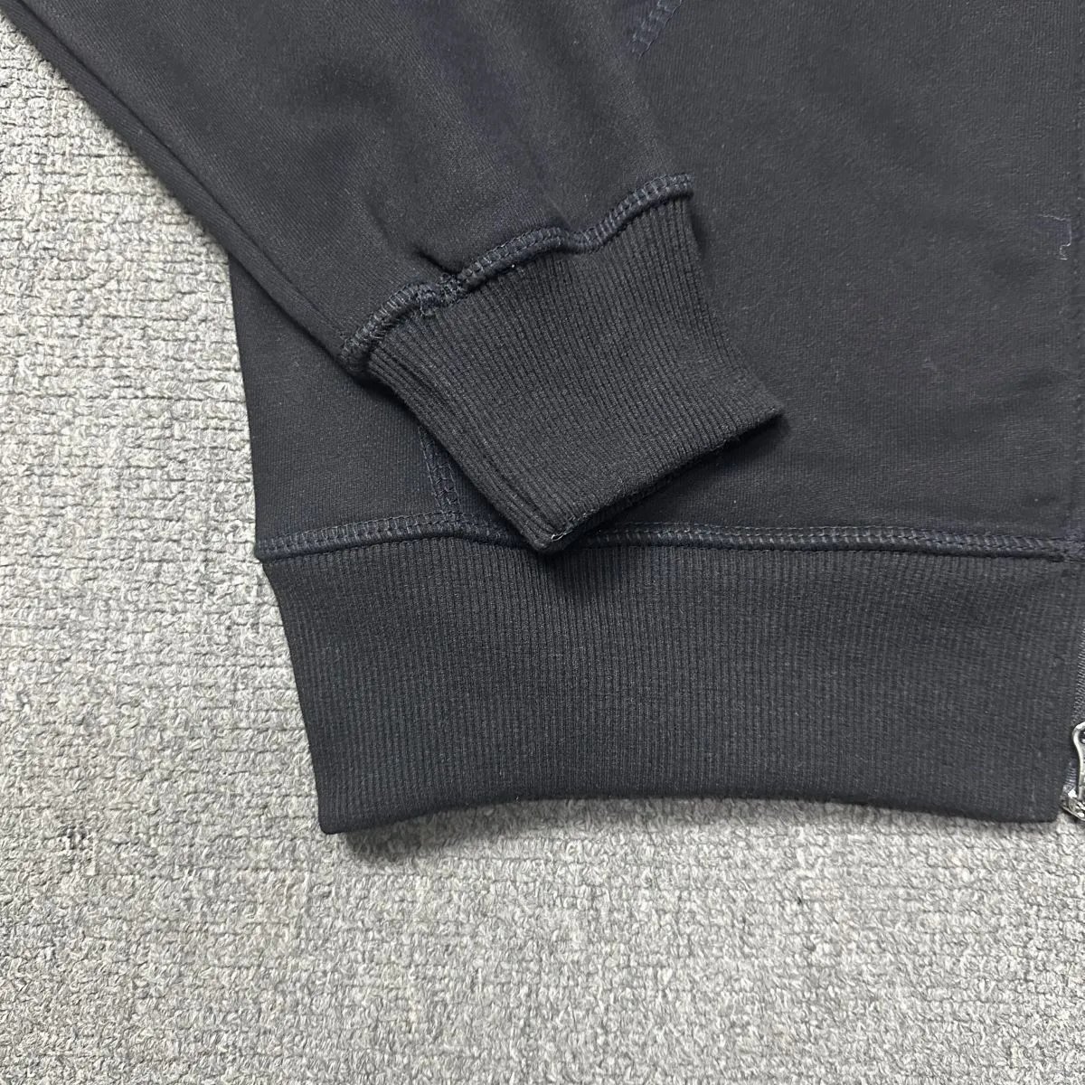 Design Oval Logo Zip-Up Hoodie Black - 20
