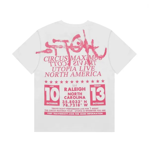 Travis Scott x Cactus Jack Circus Maximus Tour T-Shirt White - 1
