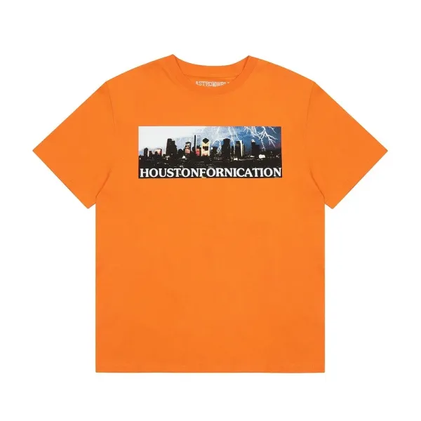 Astronomi Houstonfornication Orange Graphic T-Shirt - 1