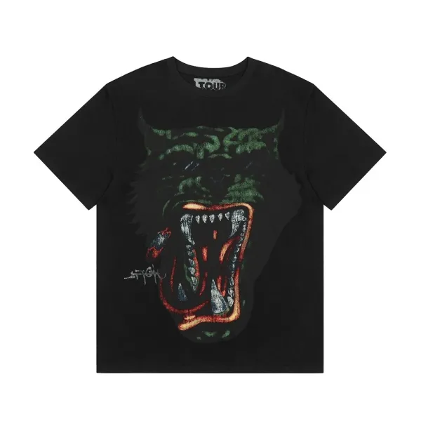 TOUR x S. TONK Wolf Graphic Black T-Shirt - 1