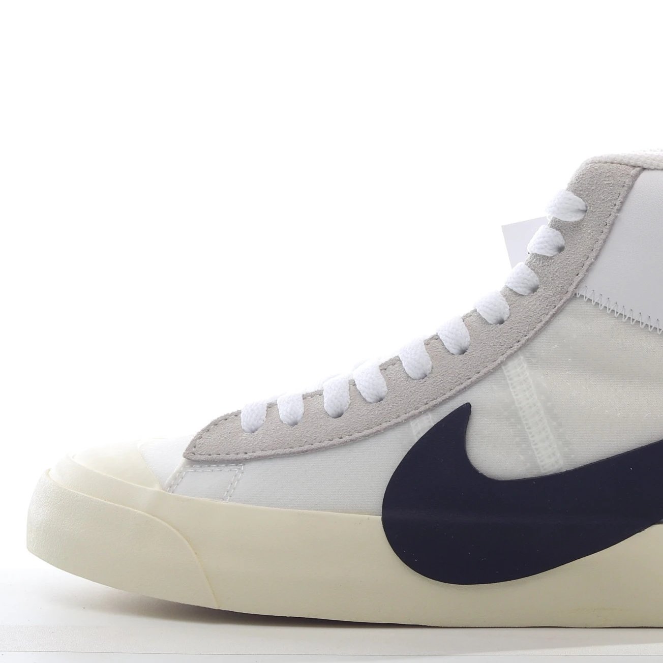 Off-White x Nike Blazer Mid 'The Ten' Beige Orange Sneakers - 3