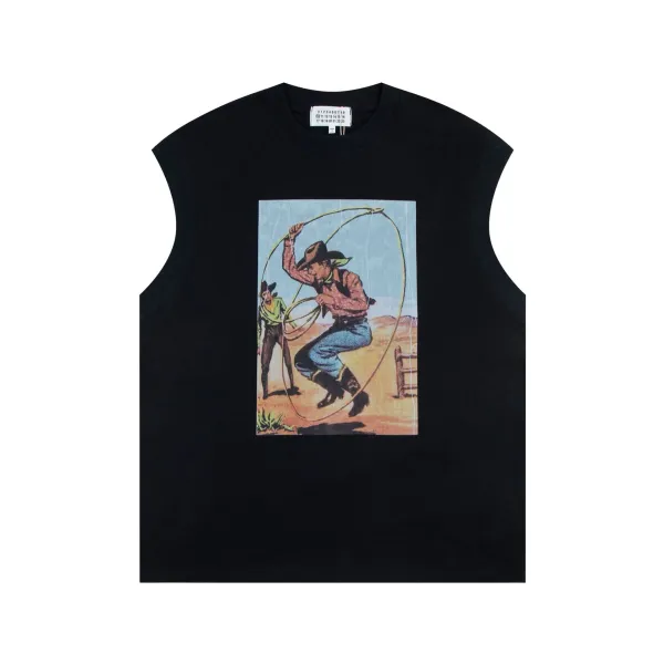 Design NEWVOGUE Graphic Print Black T-Shirt T-Shirts - 14