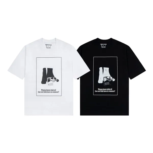 Design NEWVOGUE Graphic Print Black T-Shirt T-Shirts - 23