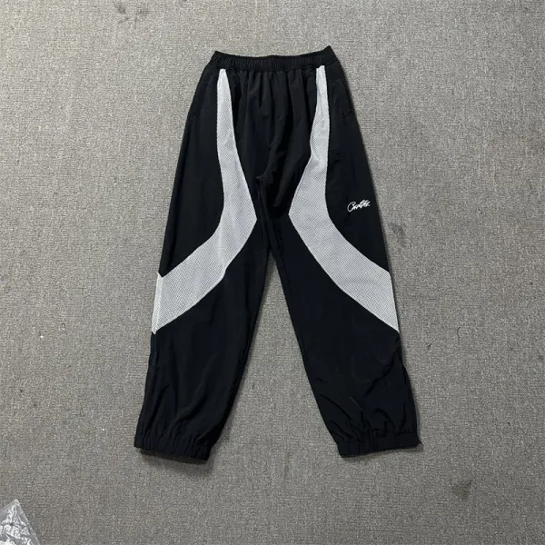 Comme des Garçons Play Mesh Panel Track Pants Black/White - 1