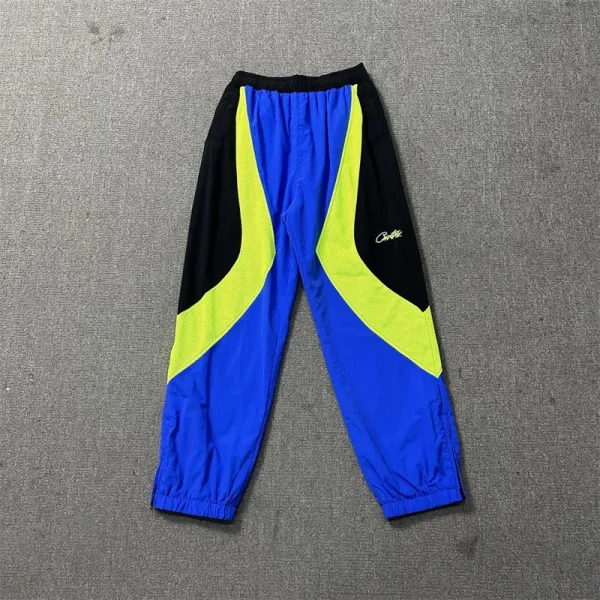 Carhartt WIP Track Pants Blue Neon Yellow Black - 1